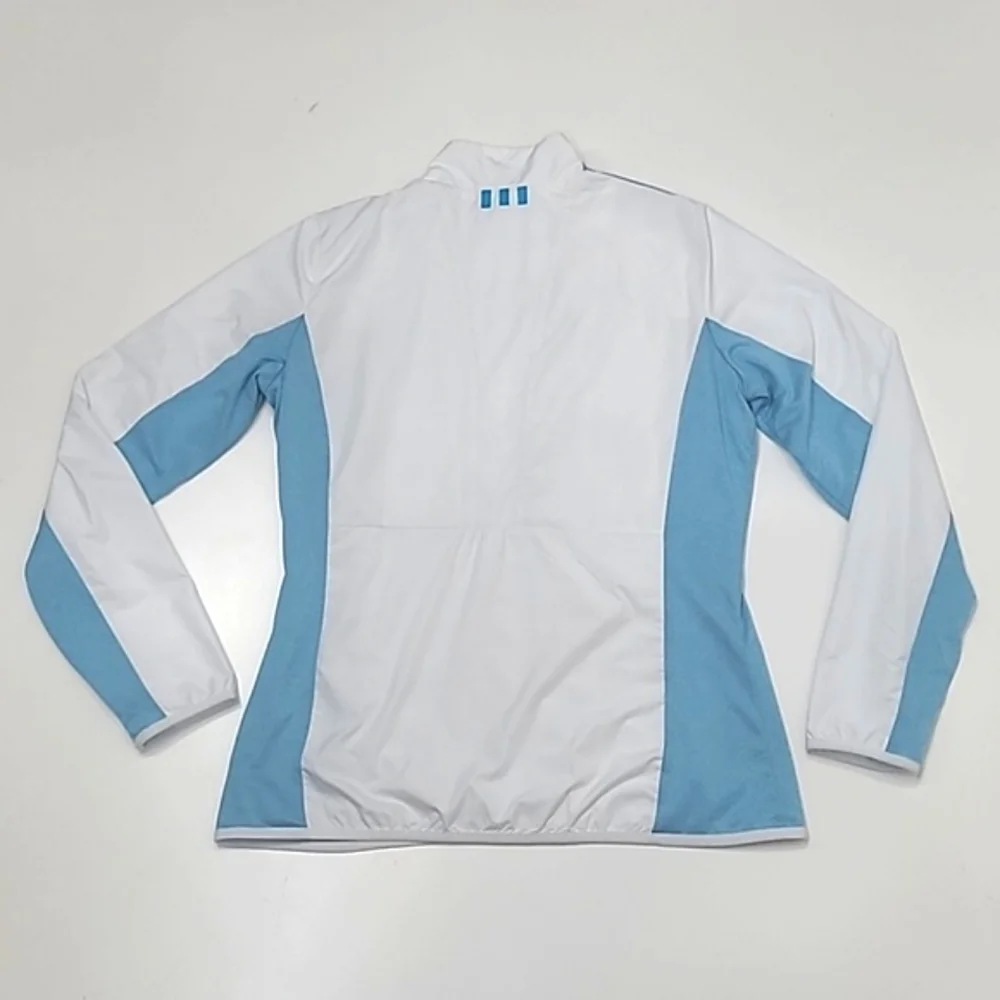 Adidas Climaproof Golf Jacket Full Zipper Windbreaker Water Resistant Crewneck